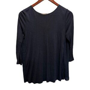 Club Monaco Scoop Neck Pleated Back Split Hem Size Small